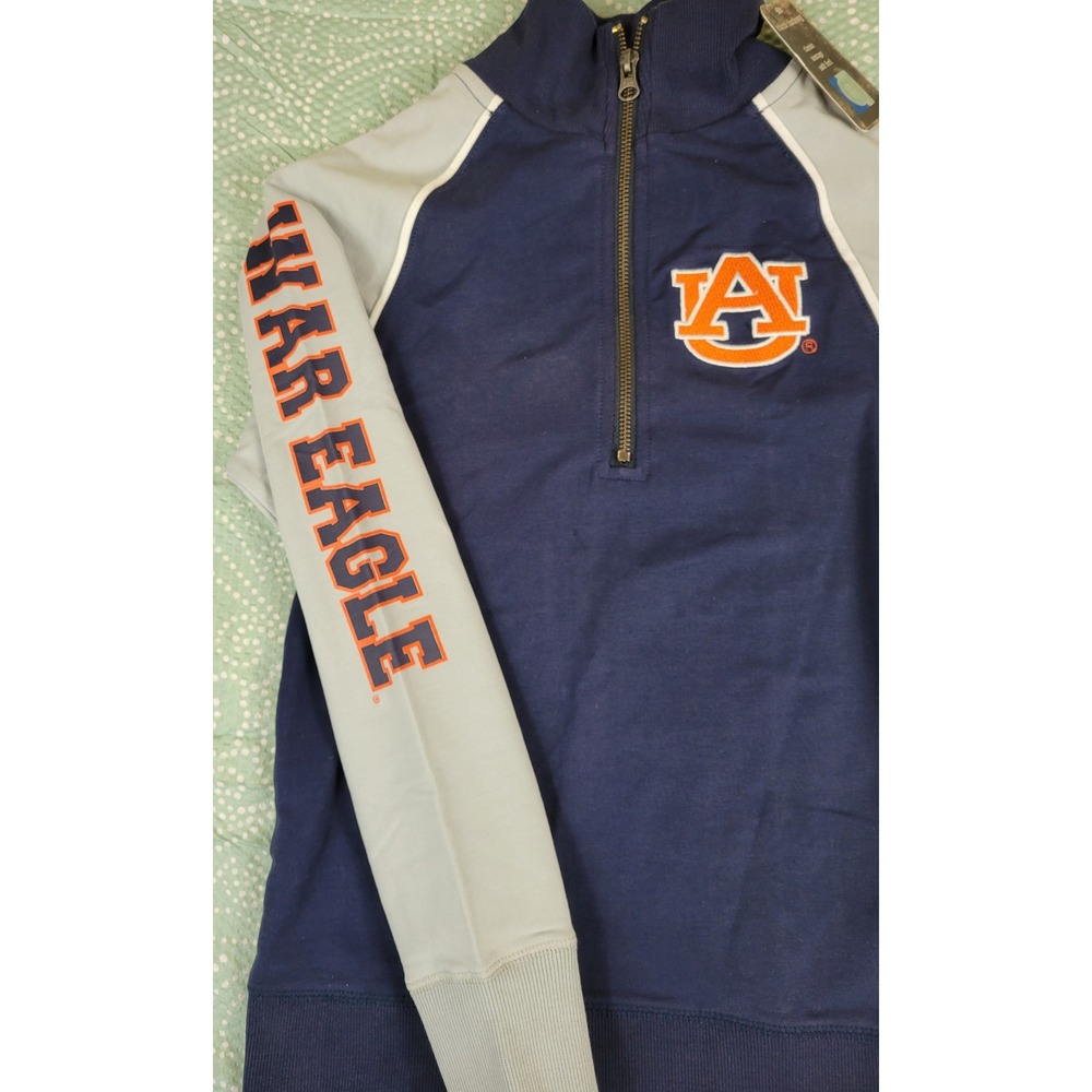 NWT GG The Brand Auburn Tigers Quarter Zip Pullover Jacket Kids S War Eagle